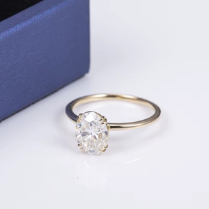 Real 925 <b>Silver</b> 18K 14K 10K Solid Gold Jewelry Women Engagement Oval D Color VVS Moissanite <b>Ring</b> For <b>Men</b> And Women - Product Image 3