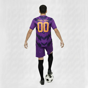 Offre Spéciale – Ensemble d'uniformes de football personnalisables et respirants 100 % polyester avec impression numérique – Édition été – Nom d'équipe personnalisé - Product Image 3