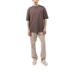 Camiseta clásica informal de gran tamaño con cuello redondo para hombre, ropa de calle holgada relajada de algodón 100% de peso medio transpirable de alta calidad - Product Image 6