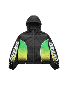 Conjunto Deportivo al por Mayor, Chaqueta con Capucha y Cremallera, Pantalones con Cordón, Verde y Negro, Estilo Deportivo, Manga Larga, Secado Rápido, Ligero - Product Image 2