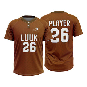 Maillots de baseball personnalisés pour équipes américaines, impression par sublimation, polyester anti-humidité, chemise de softball pour adultes, uniforme toutes saisons - Product Image 1