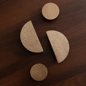 Natural Wooden Geometric <b>Cabinet</b> <b>Knob</b> Modern Round Half Moon Furniture Drawer <b>Knob</b> Wardrobe Door Handle Home Decor - Product Image 1