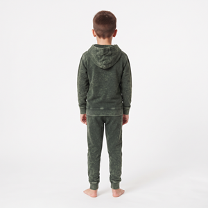 Conjunto de Sudadera con Capucha de Forro Polar Grueso de Algodón con Cremallera Completa para Niños, Lavado Ácido, con Logotipo Personalizado, Chándal Deportivo de Invierno para Niños, Venta al por Mayor - Product Image 6