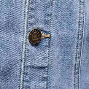 Custom Men Winter Jeans <b>Denim</b> <b>Jacket</b> Classic Casual Long Sleeve Outerwear Front Logo 100% Cotton Eco-Friendly Quick Dry - Product Image 6