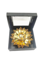 Meilleur Prix – Lot de 2 Lampes Lotus en Laiton Poli de 6 Pouces – Décoration Religieuse pour la Maison et le Temple – Accessoires de Lampe en Métal – Europe et Outre-mer