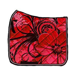 Tapis de selle de dressage occidental à paillettes imprimés en tissu brillant pour l'équitation Tapis de selle de saut anglais en mousse. Satin - Product Image 2