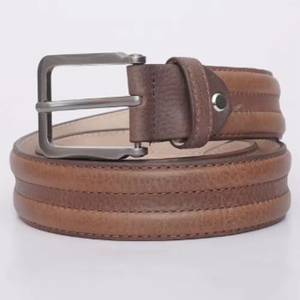 Ceinture en cuir de vachette tressée personnalisée avec boucle en cuivre, style décontracté, largeur 3,5 cm, longueur 110 cm pour hommes, vente en gros sur mesure - Product Image 3