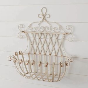 Iron <b>Wall</b> Hanging <b>Basket</b> For Contemporary Home Decoration And Multipurpose <b>Storage</b> Organizer - Product Image 1