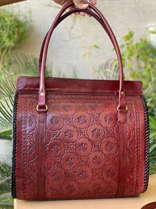 Bolso de mano hecho a mano Bolso de cuero de búfalo elegante informal Bolso Hobo vintage - Product Image 4