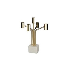 Candelabro de Metal de Lujo con Base Redonda y 4 Brazos, Candelabro Decorativo de Mesa, Candelabro Moderno Dorado para Mesa de Comedor, Sala de Estar - Product Image 2
