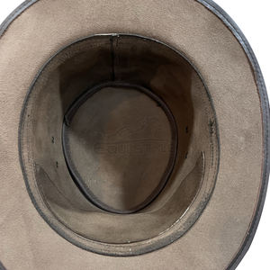 หมวกคาวบอยสีน้ำตาลคุณภาพสูงแบบตะวันตก หมวกหนังสั่งทำพิเศษ ปั๊มโลโก้ หมวกคาวบอยวินเทจ - Product Image 3