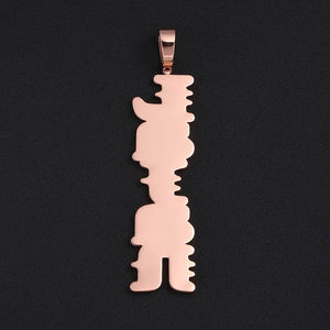 Collar con Colgante de Nombre en Plata 925 con Incrustaciones de Diamantes Cultivados en Laboratorio, Acabado en Oro Rosa, Joyería Hip Hop para Hombres y Mujeres - Product Image 5