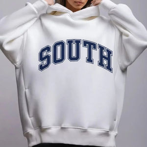 เสื้อฮู้ดไหมพรมฤดูหนาวคุณภาพสูง หนานุ่ม พิมพ์ลายปัก 3 มิติ แขนยาว สวมใส่สบาย แห้งเร็ว ทันสมัย - Product Image 1