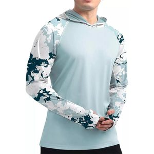 Camisa de Pesca con Capucha, Diseño Personalizado, Camuflaje, Poliéster y Spandex, Protección UPF 50, Transpirable, Unisex, OEM, Personalizable - Product Image 2