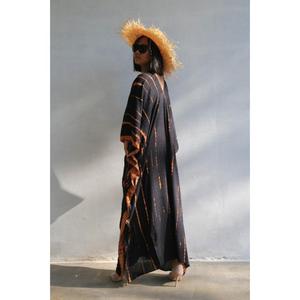 Black Tie Dye <b>Kaftan</b> Dress for Women Luxury Boho Beach Cover Up Loose <b>Maxi</b> Resort Wear - Product Image 6