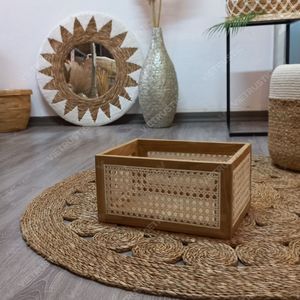 Panier de rangement en bambou et rotin LATTICE & WOOD pour chambre d'enfant - Product Image 5