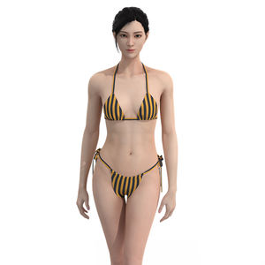 Conjunto de bikini y bragas personalizables, ropa de playa estampada y de color personalizado, conjunto de baño para mujer, ropa de baño. - Product Image 3