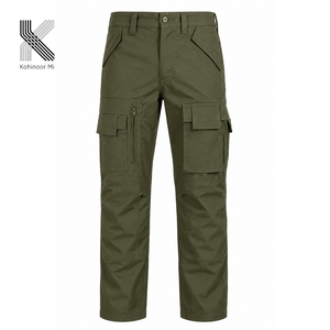 Pantalones Cargo de Lona Oscura para Hombre, Estilo Informal, Corte Recto, Multibolsillos, Transpirables, Resistentes al Desgaste, para Ocasiones Formales de Trabajo - Product Image 3