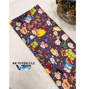 Tela de satén latino de alta calidad de Vietnam para pijamas infantiles, estampada o lisa, 150cm / 160cm (personalizable) - Product Image 2