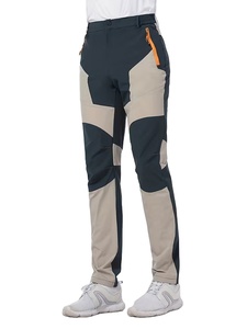 Pantalones Deportivos Ligeros para Hombre, Cintura Elástica, Corte Ajustado, Bloques de Color y Bolsillos con Cremallera, Mezcla de Nailon, para Senderismo, Camping y Deportes - Product Image 5