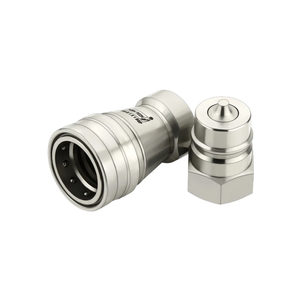 Raccord rapide à valve poppet série B, raccord hydraulique à déconnexion rapide, conception à filetage BSPP, faible fuite, pour fluides industriels - Product Image 3