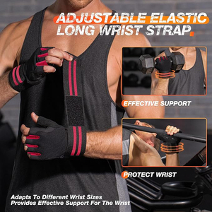 Gym Fitness <b>Gloves</b> Genuine Leather Construction Ultra Wear Resistance Abrasion Proof High Density Anti Slip Silicone Palm Grips - Product Image 3