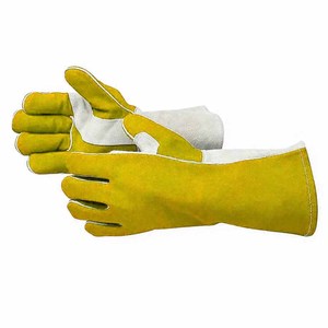 Guantes de Soldadura de Cuero Reforzado, Resistentes a la Abrasión y al Calor, para Bomberos, de Alta Durabilidad, para Asar a la Parrilla y Barbacoa - Product Image 2