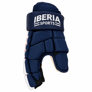 Gants de hockey sur glace IBERIA Premium personnalisés bleu marine et rouge |   Gants de protection pour joueurs de hockey |   Vente en gros OEM - Product Image 4