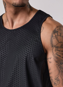 <b>Men's</b> Knitted Breathable Quick Dry Eco-Friendly Crew Neck Tank <b>Top</b> for Bodybuilding Casual Outdoor Activities <b>Cropped</b> Sleeveless - Product Image 6