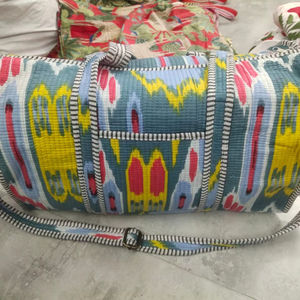 Bolsa de Viaje Plegable de Algodón Acolchado Hecha a Mano, Unisex, con Cierre de Cremallera, para Excursionismo, Campamento y Viajes al Aire Libre - Product Image 1