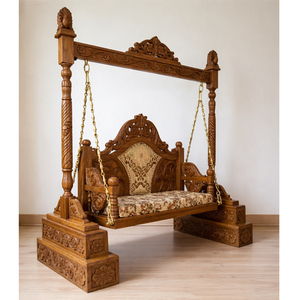 Balançoire en bois de teck au design moderne, sculptée à la main, pour salon, personnalisable, Oonjal, prix usine professionnel, vente aux États-Unis - Product Image 1