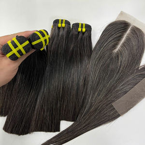 Belle Extensions de Cheveux Vietnamiens Sel Et Poivre Couleur Tendance Cheveux Pour Les Femmes En Gros Prix D'usine - Product Image 1