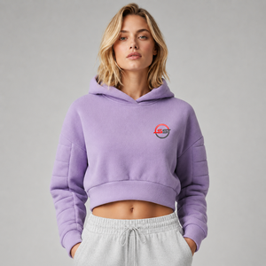 Hot Selling <b>Women's</b> Cropped <b>Hoodie</b> Custom Logo <b>Soft</b> Cotton Fleece Warm Breathable Pullover Casual Wear <b>Women</b> Cropped <b>Hoodie</b> - Product Image 1