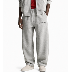 <b>Men's</b> <b>Baggy</b> Wide Leg Sweatpants Oversized Relaxed Fit Elastic Waist Casual <b>Trousers</b> with Pockets Custom OEM Streetwear - Product Image 1