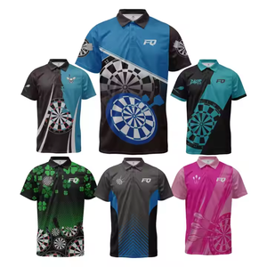 เสื้อโปโลทีมดาร์ทสั่งทำ FQ Custom Wholesale แขนสั้น พิมพ์ลายแบบ Sublimation เสื้อกีฬา เสื้อโปโลดาร์ทสำหรับผู้ชาย ทรงปกติ - Product Image 4