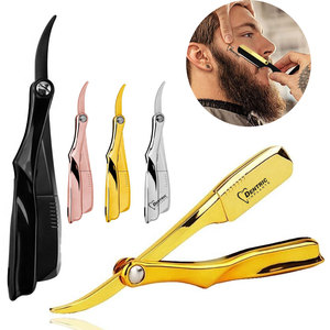 Rasoir de barbier professionnel à lame simple pliable pour hommes, en acier inoxydable, lames remplaçables, marque DENTRIC IMPLANTS, pour le visage - Product Image 4