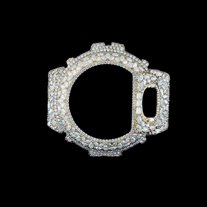Bisel de Reloj Personalizado con Incrustaciones de Diamantes, Diseño Floral GS-6900, Caja de Repuesto de Lujo para un Estilo Premium - Product Image 1