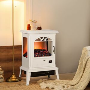 Cheminée électrique infrarouge autoportante de 23 pouces avec flamme de bûches réaliste, température réglable et minuterie pour usage domestique - Product Image 2