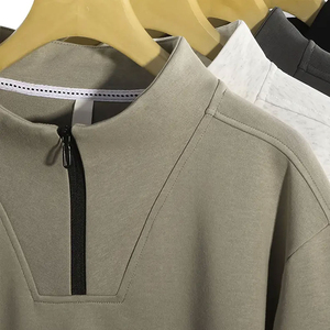 Service OEM, fabrication sur mesure, sweat-shirts d'hiver pour hommes à demi-zip, design haut de gamme, impression numérique, coton molletonné - Product Image 3