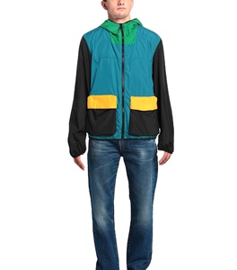 Custom Men's <b>Lightweight</b> Nylon Windbreaker <b>Jacket</b> Breathable Hooded Zipper Closure Waterproof <b>Jacket</b> For <b>Summer</b> Wear - Product Image 3