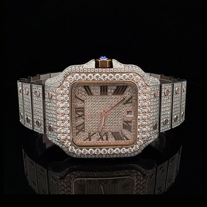 Reloj de Cuarzo con Diamantes Moissanite de la Mejor Calidad, Estilo Ejecutivo para Hombre, Resistente al Agua, Disponible en Grandes Cantidades, Precio de Fábrica - Product Image 1