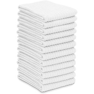 ZUPERIA Set di 12 strofinacci da cucina in cotone ring-spun 100% (40x48 cm) per la pulizia di piatti e superfici, super assorbenti e senza pelucchi - Product Image 1