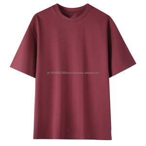 T-shirt à manches courtes en coton pur de 300 g, couleur unie, coupe ample, base layer, logo personnalisé OEM, broderie, design, transfrontalier - Product Image 3