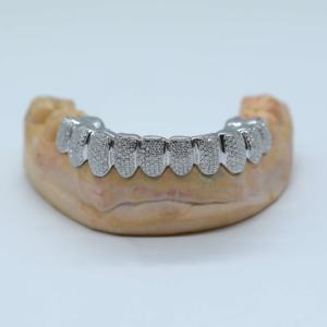 Hip Hop Glacé Grillz Haut Bas Cubique Zircon Moissanite Diamant Dents Décoration 10k 14k 18k Or 925 Argent Dents - Product Image 4