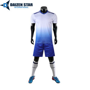 Custom <b>DSI</b> Soccer Uniform 100% Polyester Breathable Plaid Short Sleeve Spring for Clubs - Product Image 2