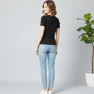 T-shirt extensible pour femme, respirant, écologique, 100 grammes, tissu personnalisé pour femmes adultes - Product Image 2