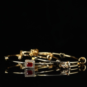 S925 Sterling Silver 18K Gold-Plated Vintage Moissanite Wrap Bracelet for Women Engagement - Product Image 1