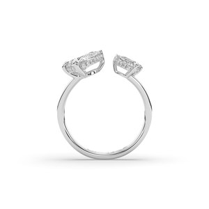 Bague de fiançailles et d'anniversaire solitaire en or massif 14 carats avec diamant ovale brillant de 4,22 carats créé en laboratoire, design unique et léger - Product Image 2