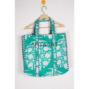 Bolsa de Mano Reversible con Estampado de Algodón, Bolsa Grande Hecha a Mano para Compras, Vino, Bodas, Gimnasio y Mercado - Product Image 3