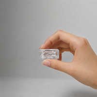 Flacon de parfum carré transparent en verre cristal de 15 ml, rechargeable avec pompe pulvérisatrice, flacon de parfum vide